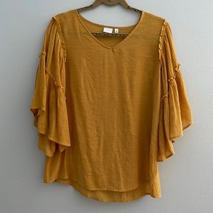 New Directions Mustard Blouse